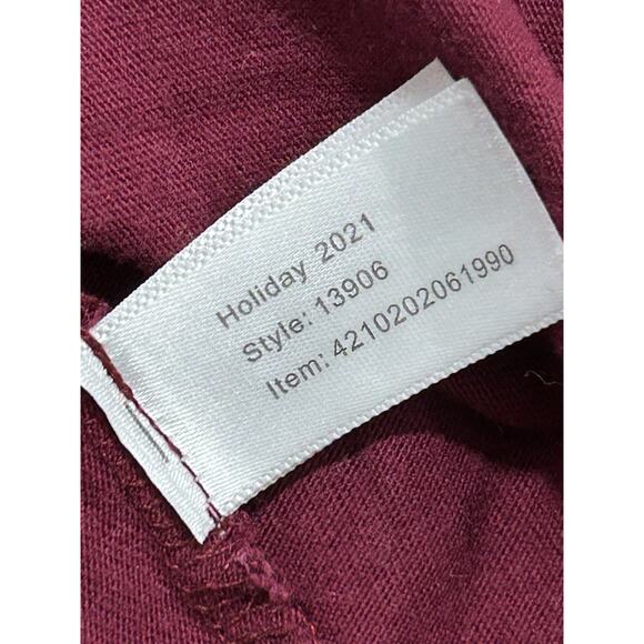 Marine Layer Long Sleeve Top Women’s Size M Chevron Stripe Burgundy - Picture 7 of 8